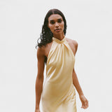 Gala - Halter Satin Evening Dress
