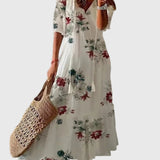 Amalia | Maxi Ljetna Boho Vintage Haljina" can be rewritten as "Amalia | Vintage Boho Maxi Dress for Summer.