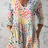 Pauline | Duga Bluza s V-Izrezom