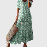 Amalia | Maxi Ljetna Boho Vintage Haljina" can be rewritten as "Amalia | Vintage Boho Maxi Dress for Summer.