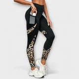 Carmo - Leggings visoki struk s leopard uzorkom