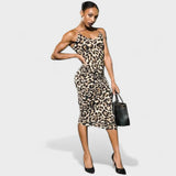 Leopard - Elegantna Uska Haljina