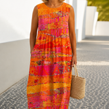 Faye | Midi Dress in Sunset