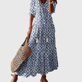 Amalia | Maxi Ljetna Boho Vintage Haljina" can be rewritten as "Amalia | Vintage Boho Maxi Dress for Summer.