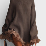 Louise™ | Topla pletena haljina s nabranim detaljima