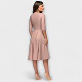 Ana - Elegantna Midi Haljina s Pojasom