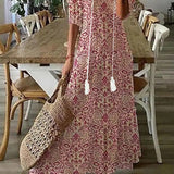 Amalia | Maxi Ljetna Boho Vintage Haljina" can be rewritten as "Amalia | Vintage Boho Maxi Dress for Summer.