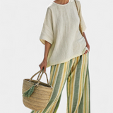 Olívia - Set od Lino Bambu Maslina