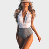 Joana - Elegantni Kupajući Kostim s Visokim Strukom