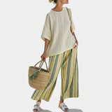 Olívia - Set od Lino Bambu Maslina